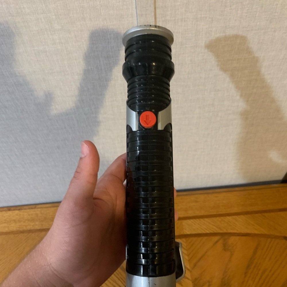 Red 1999 Qui gon jinn Black and Silver Light Saber